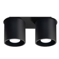 Svítidlo pro povrchovou montáž ORBIS 2 2xGU10 Tuba Minimalist Black SOLLUX