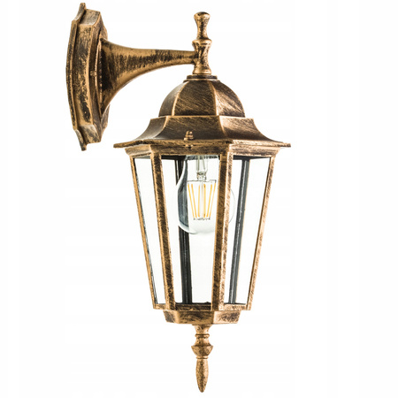 LED fasádní svítidlo Venkovní nástěnné svítidlo E27 IP54 Patina KOBI