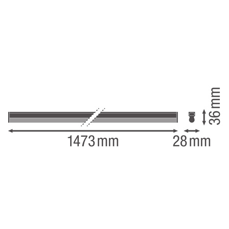 Lineární páskové svítidlo 17W 1800lm 3000K teplá bílá Lineární Ledvance