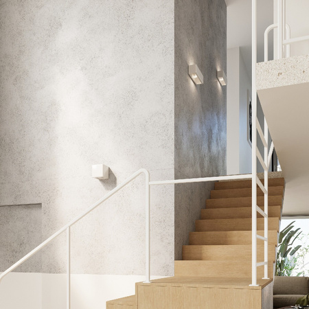 Nástěnné svítidlo LED SUBANI E27 Obdélníkové keramické bílé SOLLUX