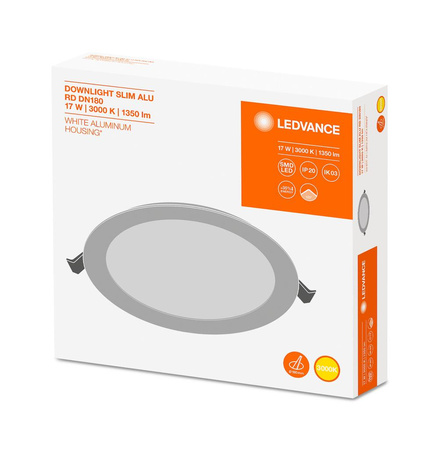 LED panelové bodové svítidlo 17W 1350lm CCT Mesh White Downlight Ledvance