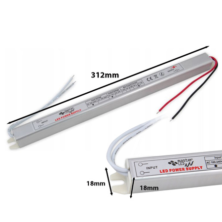 Úzký nábytkový napájecí zdroj 12V DC 48W 4A Ultra SLIM pro LED pásky IP20
