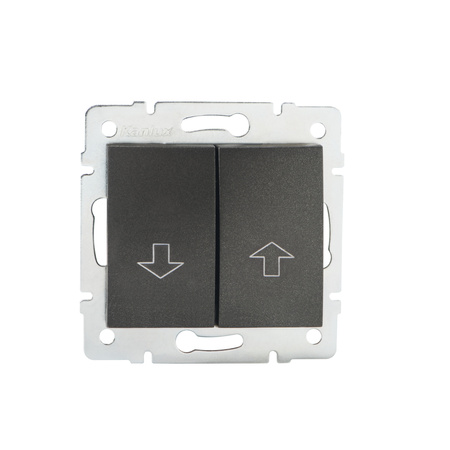 Spínač NO Spínač závěrky 10A Square Graphite LOGI Kanlux
