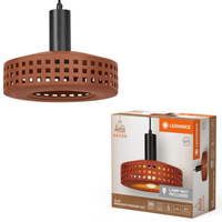 Dekorativní stropní závěsné svítidlo E27 s převisem Hnědý hliněný dekor Ledvance