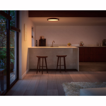 Povrchový LED panel Aurelle Black 21W CCT PHILIPS HUE Bluetooth + stmívač