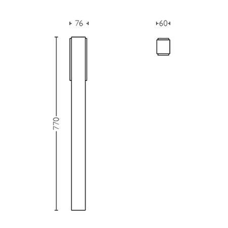 STRATOSPHERE 3,8W 4000K Neutrální IP44 Antracitová zahradní lampa PHILIPS LED Pillar