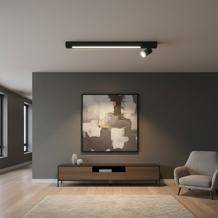 Bodové stropní svítidlo GU10 černé PARIS Sanico Goldlux