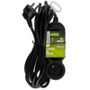 Síťový prodlužovací kabel s uzemněním 3 zásuvky 5m černý kabel Lendo Lumiled