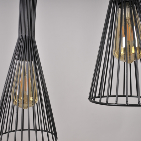 Dekorativní závěsné stropní svítidlo Sanico Goldlux E27 Black Tiana