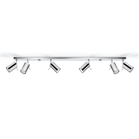 Svítidlo pro povrchovou montáž RING 6L 6xGU10 Reflektor Halogenový pohyblivý pásek Minimalistický chrom SOLLUX