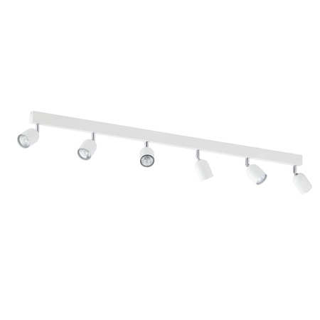 TOP WHITE Spot Stropní svítidlo s bílým a stříbrným páskem Modern 6xGU10 1026 TK Lighting