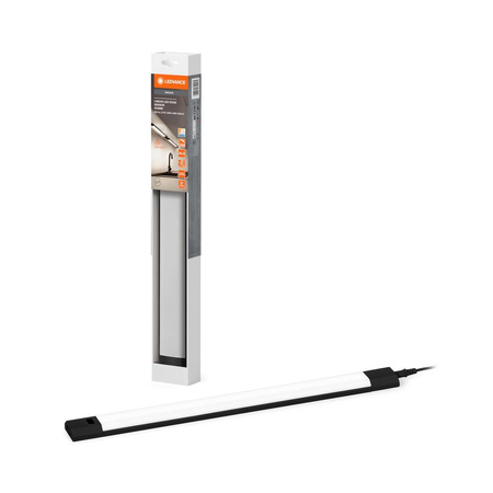 Ledvance Lineární hrana LED nábytek základna světlo s čidlem pohybu 8W 640lm CCT stmívatelné černá 30cm Lineární hrana Ledvance