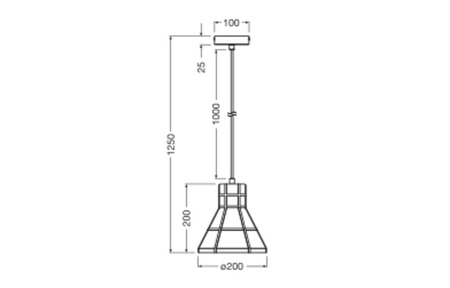 Dekorativní stropní závěsné svítidlo E27 s převisem šedá betonová dekorace Ledvance
