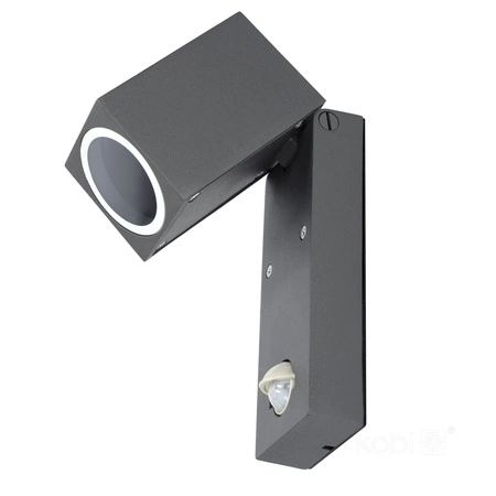 Zahradní venkovní nástěnné svítidlo GU10 s čidlem pohybu IP44 Grey Quazar Kobi