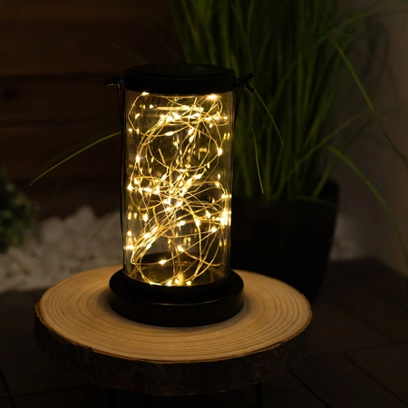 Solární LED venkovní lampa, Visící Lucerna 3000K IP44 ABRELA LUMILED