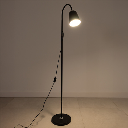 LED E27 černá s nastavitelnou výškou Kalso Lumiled Stojací lampa