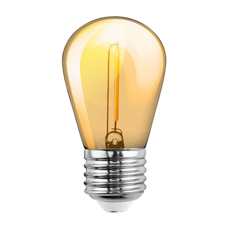 5x Žárovka LED E27, vlákna pro garland ST14 1.3W = 10W 2200K 110lm Teplá bílá LUMILED