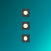 3x LED GU10 zapuštěná pod omítku hliníkový čtverec černý Peridot Philips