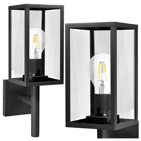 Zahradní nástěnná lampa Malmo Mount E27 grafitová fasádní lampa - GOLDLUX (Polux)