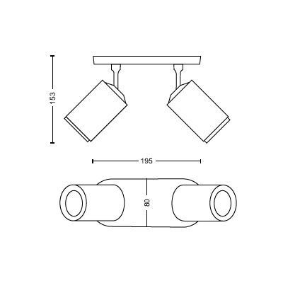 Philips HUE White and Color Ambiance Fugato Lamp 2x4,2W Bluetooth Zigbee