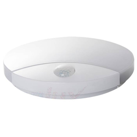 Plafond LED povrchová montáž 15W 1250lm 4000K neutrální IP44 kulatý bílý PIR senzor SANSO KANLUX