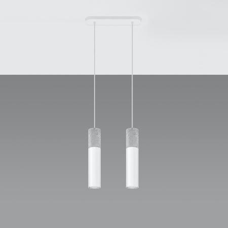 LED závěsné stropní svítidlo BORGIO 2xGU10 White SOLLUX