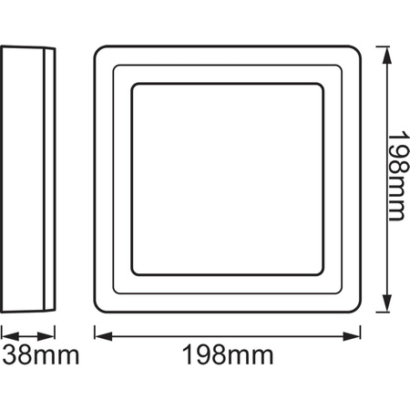 Přisazená LED panelová stropní lampa BARVA BÍLÁ 17W 700lm 3000K Teplá bílá RGB 20cm LEDVANCE