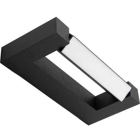 ASTER Nástěnná LED lampa nad zrcadlo 2x4W 560lm Černá neutrální bílá 30cm IP54 nahoru/dolů 360°