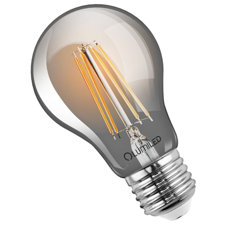 6x Žárovka LED A60, E27 7W = 60W 770lm 4000K Neutrální bílá 360° Filament LUMILED