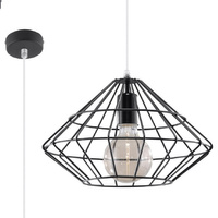 LED závěsné stropní svítidlo UMBERTO E27 černý drát SOLLUX