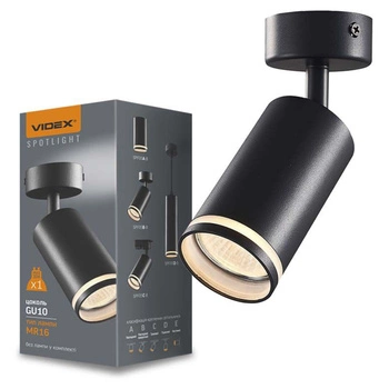 Stropní nástěnné svítidlo Nástěnné svítidlo GU10 černé Videx