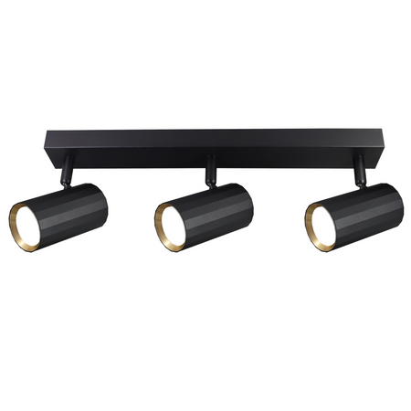 Nástěnné a stropní bodové svítidlo 3x GU10 Black Gold NICEA Sanico Goldlux