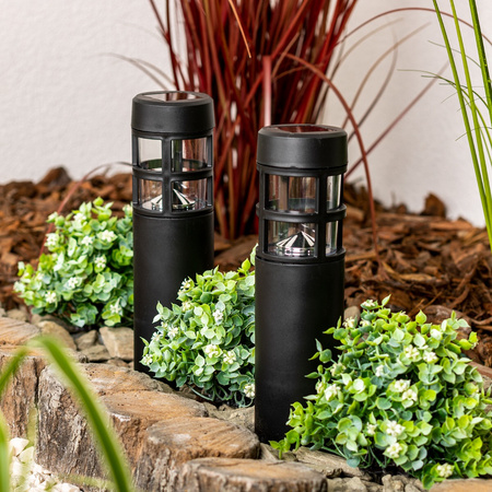 LED solární zahradní lampa s hroty 6500K 40cm IP44