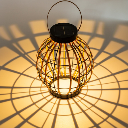 LED solární lampa Venkovní zahradní stojací závěsná lucerna 3000K IP44 30.5 cm soumrakový senzor