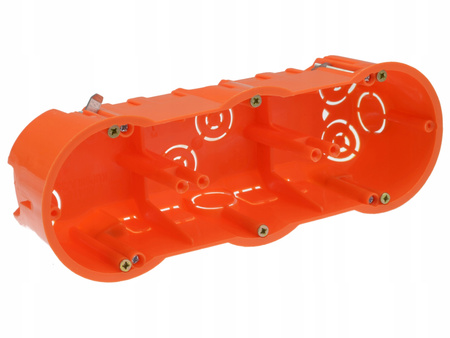 Trojitý elektrický box PK60 3x68 hluboký pro sádrokartonové desky Regips + šrouby PAWBOL