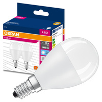 2x LED žárovka E14 P45 7W = 60W 806lm 4000K Neutrální bila 200° OSRAM HODNOTA