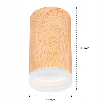 Halogenová výbojka s reflektorem pro povrchovou montáž Masterled GU10 Round Brown