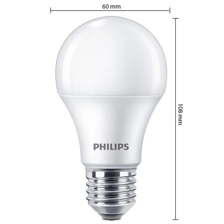 4x LED žárovka E27 A60 10W = 75W 1055lm 2700K teplá bílá Milk PHILIPS