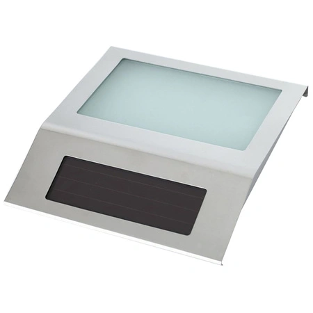 LED solární zahradní lampa Nástěnná lampa s osvětlením domovního čísla 6000K IP65 senzor stříbrný