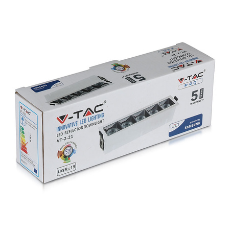LED Spot 20W 4000K Fixed SMD SAMSUNG CHIP Obdélníkové svítidlo VT-2-21 V-TAC