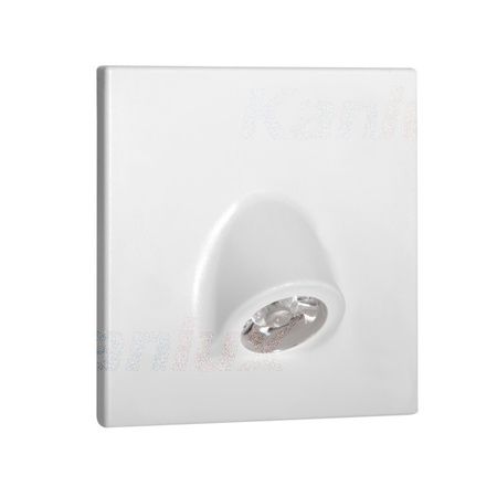 Schodišťové světlo LED 0,7W 35lm 4000K neutrální bílá čtvercová bílá Mefis Kanlux