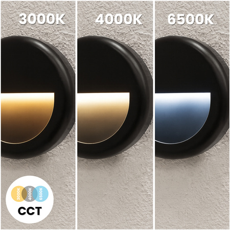 Venkovní zahradní schodišťová nástěnná lampa CCT 3000-6500K LED 4W IP65 VIREO LUMILED