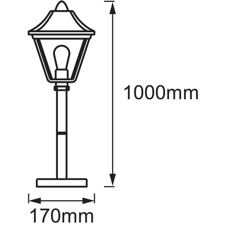 Zahradní lampa venkovní sloup E27 100cm Endura Classic Tradition LEDVANCE