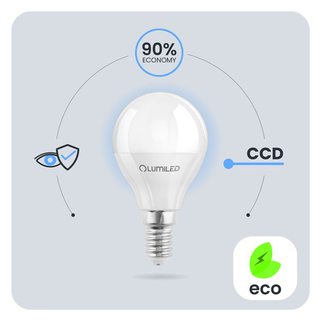 LED žárovka E14 Bulb 10W = 75W 1100lm 4000K Neutral Colour CCD 180° LUMILED