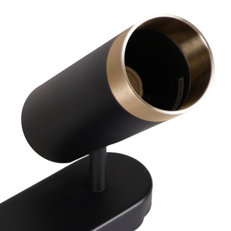 Nástěnné a stropní bodové svítidlo 2x GU10 Black Gold FADO Sanico Goldlux