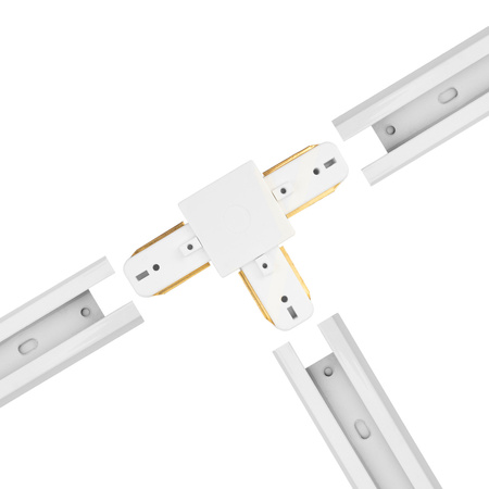 Trojitý T konektor bílý pro jednofázové přípojnice - přípojnice