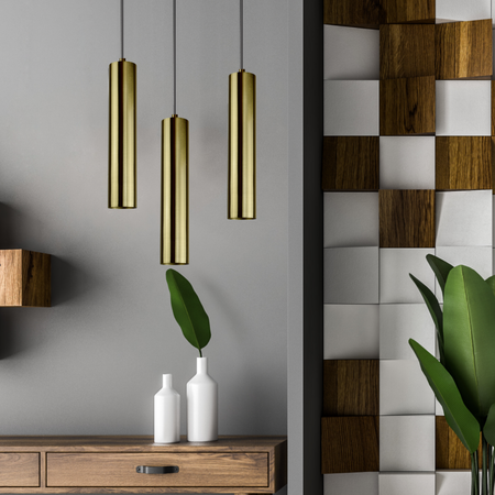 NAPOLI 3x GU10 převislé zlaté stropní svítidlo GOLDLUX (Polux)