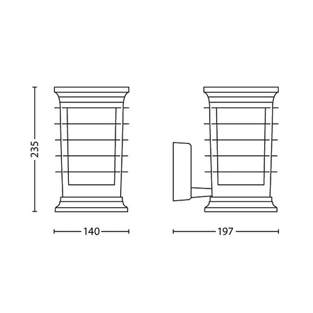 Zahradní lampa LED nástěnná lampa PATIO myGarden E27 IP44 šedá PHILIPS