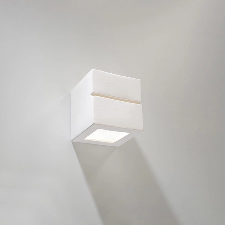 Nástěnné svítidlo LEO LINE E27 Up-Down Ceramic Cube Modern White SOLLUX