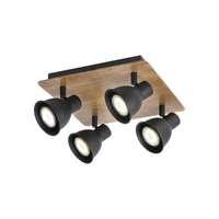 Bodové halogenové stropní svítidlo 4x GU10 Brown Industrial Mac 5905 Rabalux